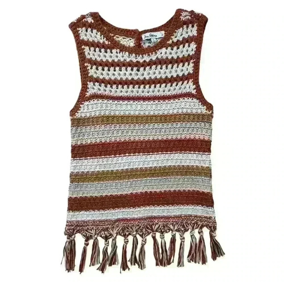 Sam Edelman Crochet Fringe Tank - Size S - Picture 1 of 4